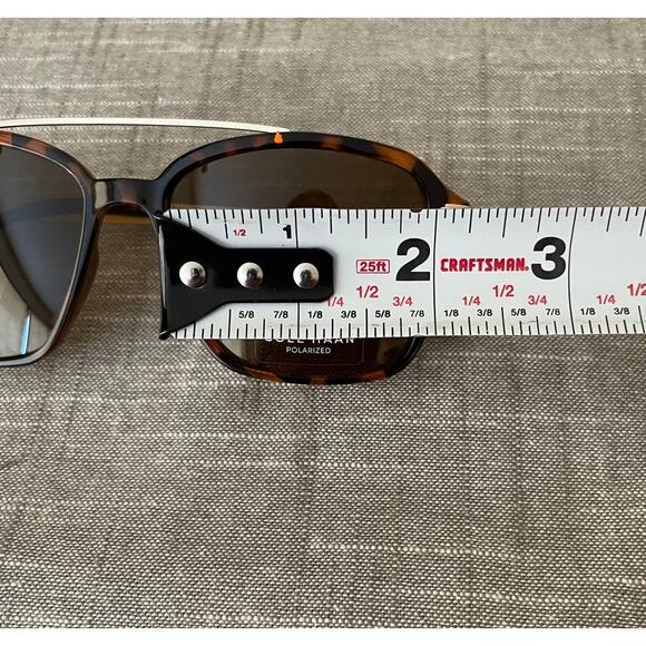 New Cole Haan Sport Aviator Womens Brown Tortoise Polarized Sunglasses main image 7